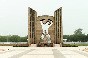 National Independence Monument in Lomé, Togo.Lomé is the capital and largest city of Togo. Located on the Gulf of Guinea.